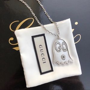 SOLD Gucci Ghost silver necklace